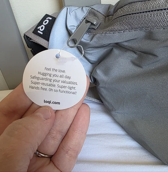 LOQI Metallic Gray Reflective Belt Bag NWT - Picture 4 of 11